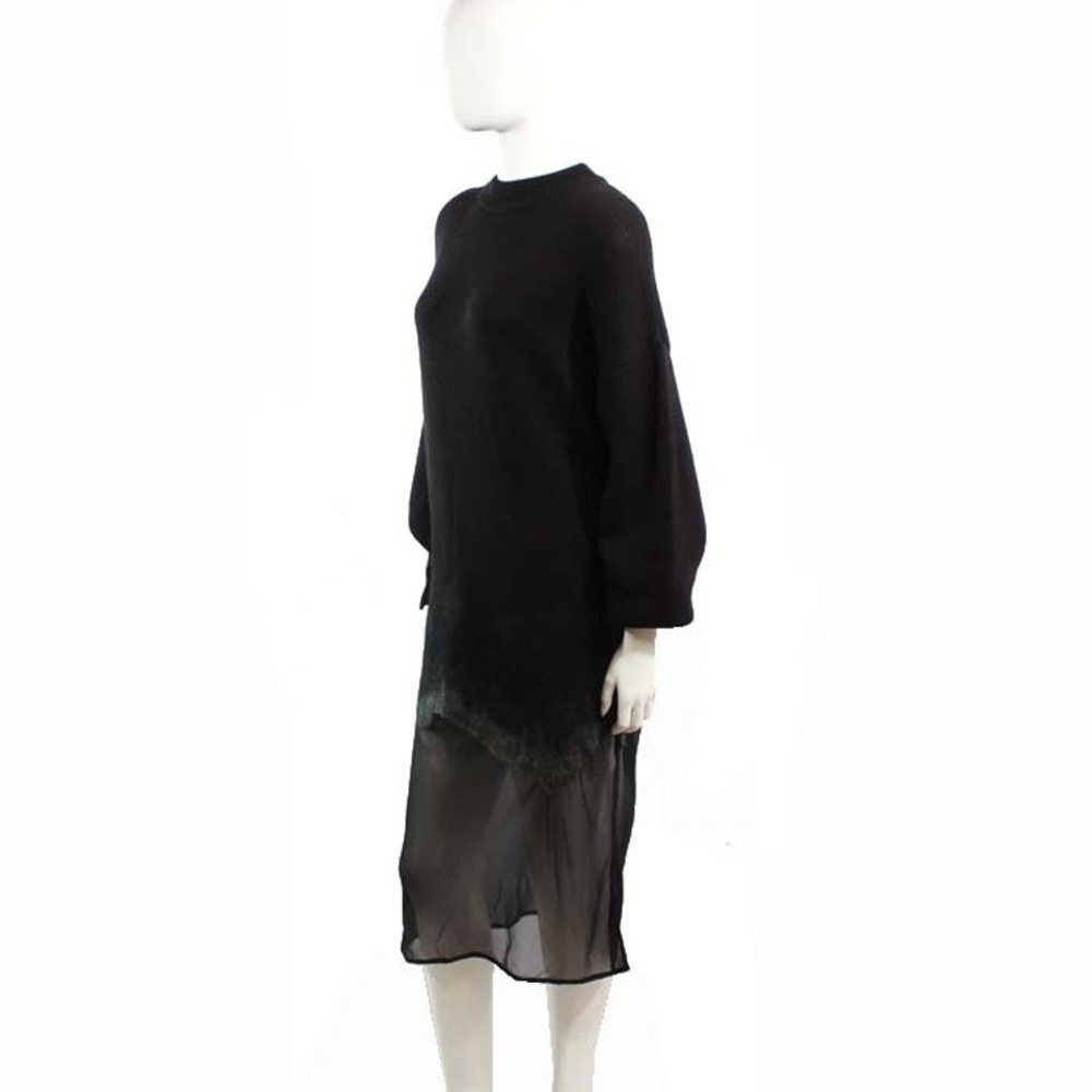 NWOT ALEXANDER WANG Sustainable Mixed Media Silk/Wool Dress Whimsigoth Fairy XS - Picture 7 of 10
